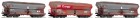 552317 Fleischmann Set of 3 high capacity hopper cors type Falns183 (factory weathered)